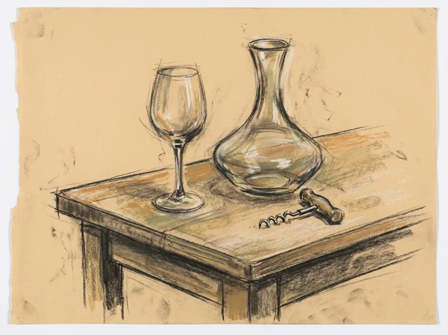 Sketch of A Hamilton & Inches Hand Chased Wine Coaster in Britannia Silver