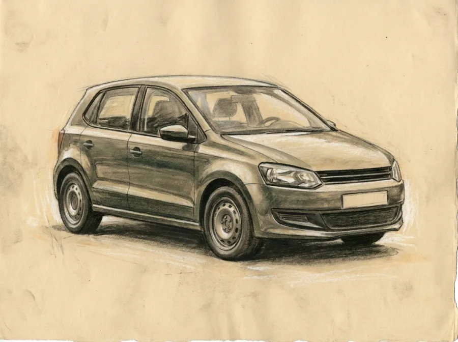 Sketch of Volkswagen Golf